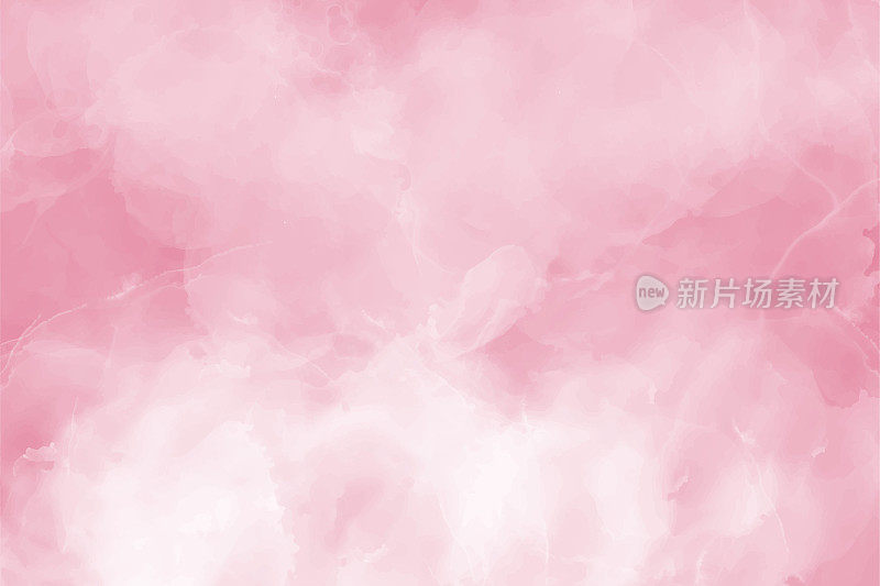 抽象粉色水彩背景。柔和柔和的水彩纸质感