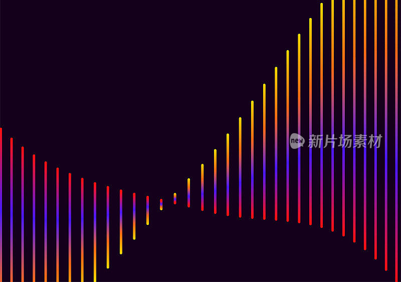 摘要霓虹灯流动声波节奏动态条纹技术图案背景