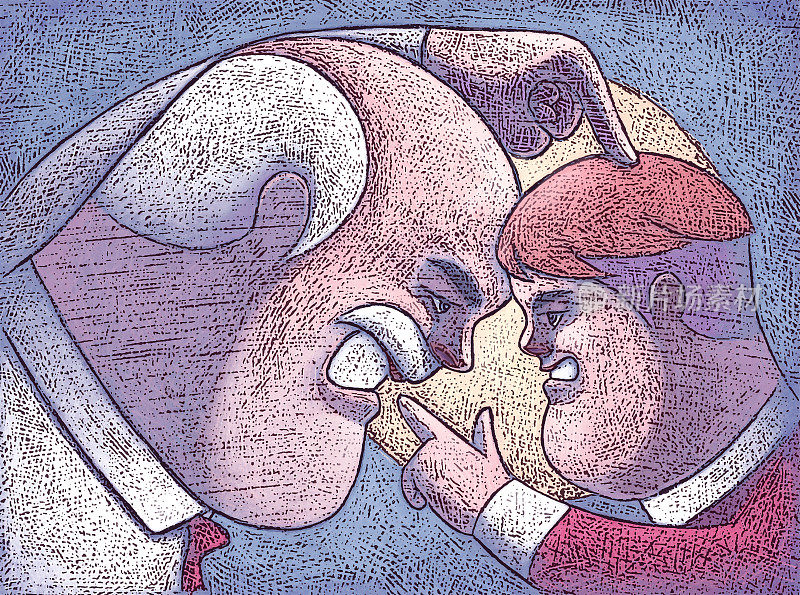 男孩指指点点,与爷爷发生冲突