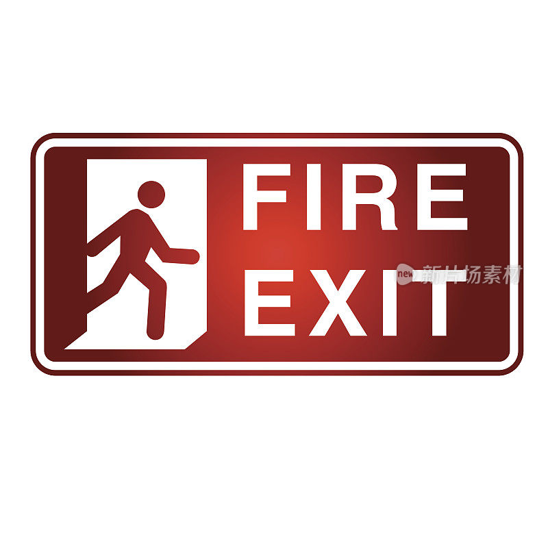 消防出口标志-向量
