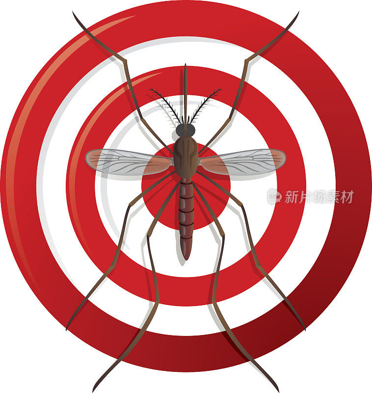 大自然中，蚊子高跷，有视线信号或目标，俯视图