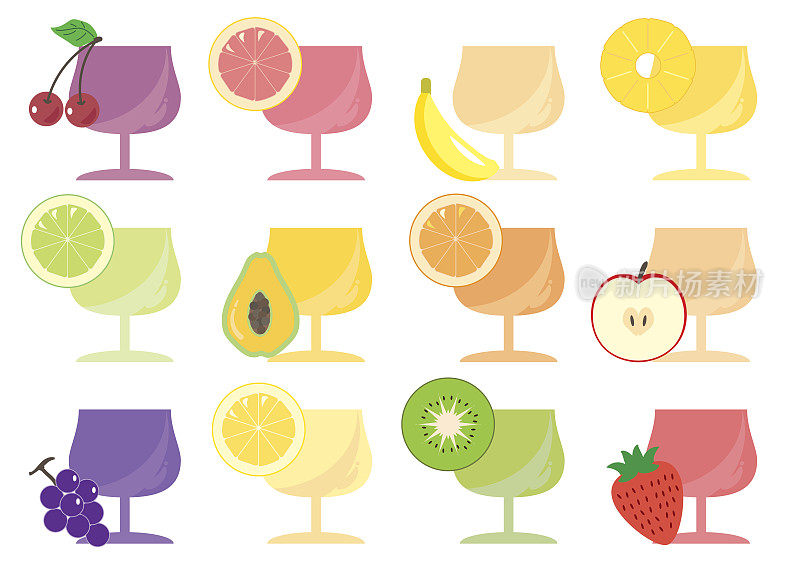 果汁-玻璃12种