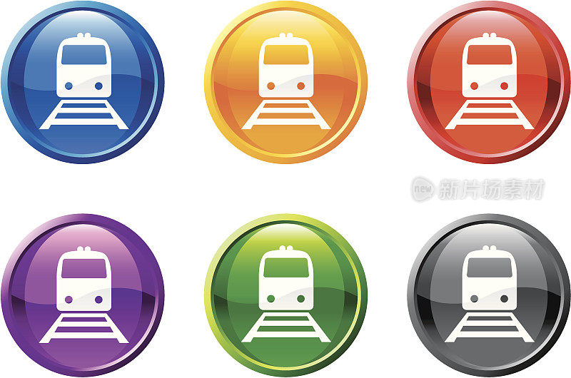 火车铁路设置在6个颜色