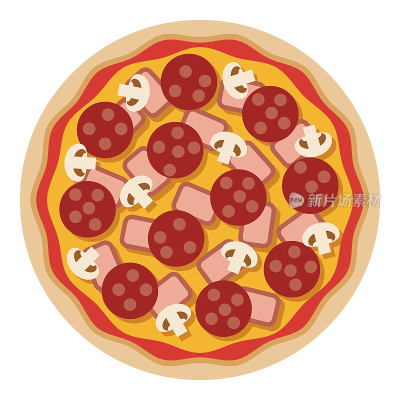 加拿大披萨图标上的透明背景