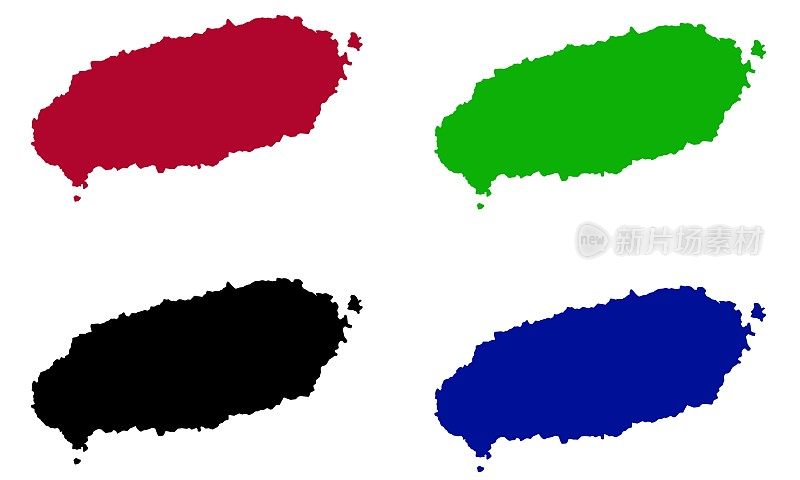 这是韩国济州岛的轮廓图