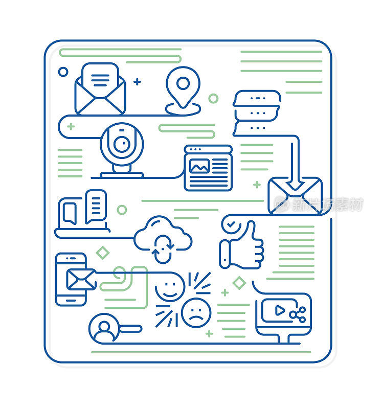 社交媒体图标横幅设计