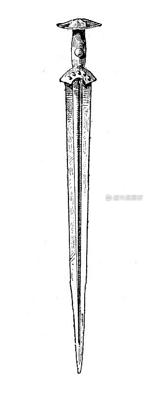 古董插图:剑