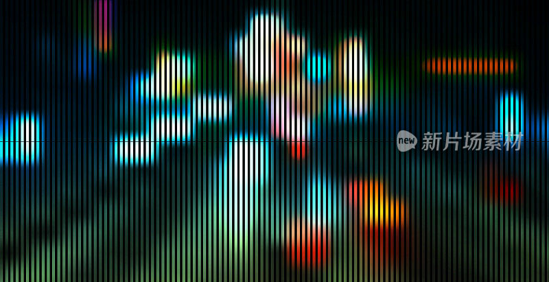 矢量赛博朋克风格闪烁霓虹灯城市夜街，抽象背景未来概念设计