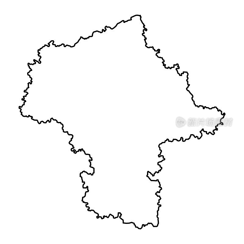 波兰马索维安省地图。矢量插图。