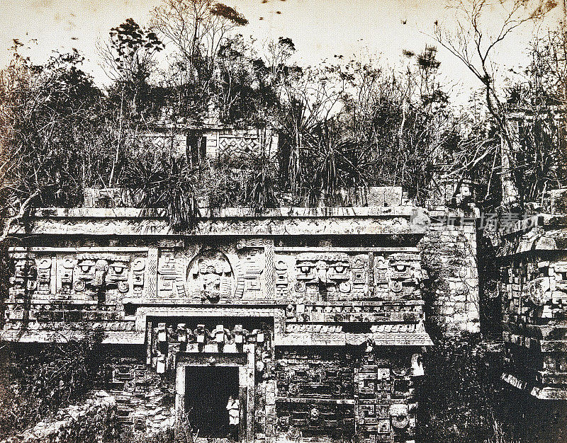 尤卡坦半岛的玛雅遗址，拉斯蒙加斯，1860年