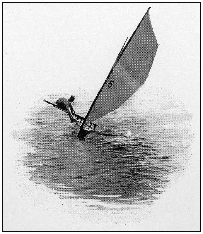 1897年的运动和消遣:划独木舟和帆船