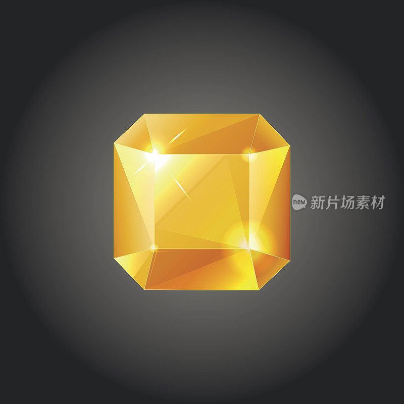 金色宝石-矢量插图