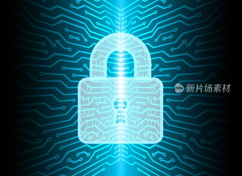 网络安全数据保护业务技术隐私概念、数字技术背景、抽象技术概念背景、矢量说明。