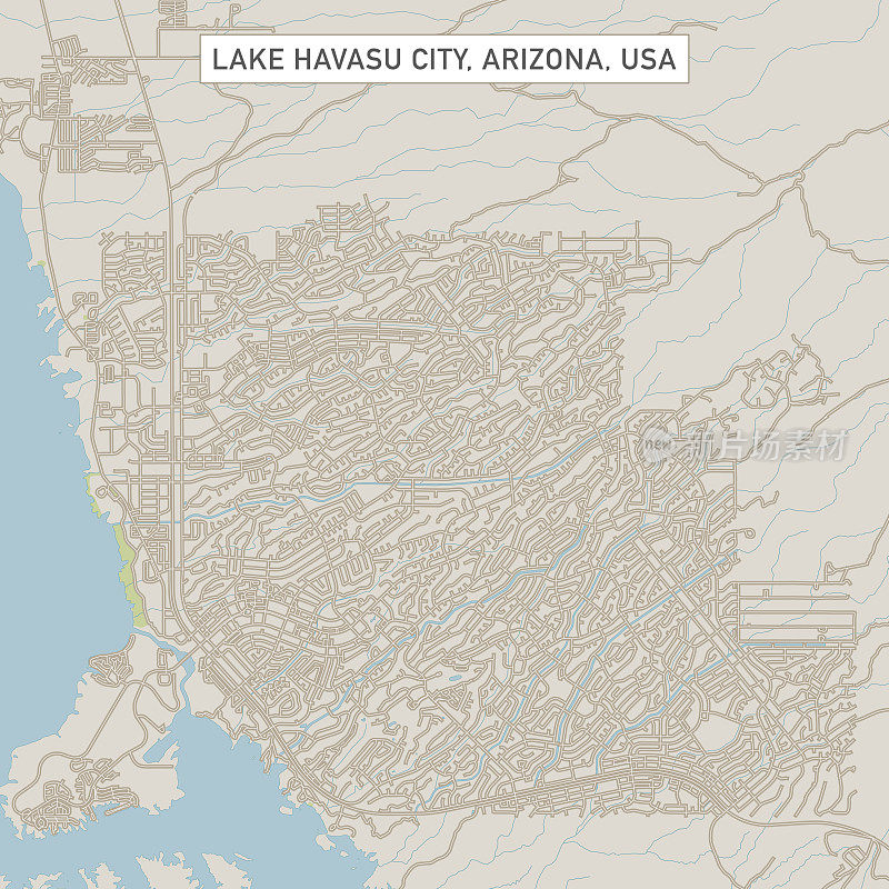 美国亚利桑那州哈瓦苏湖市街道地图