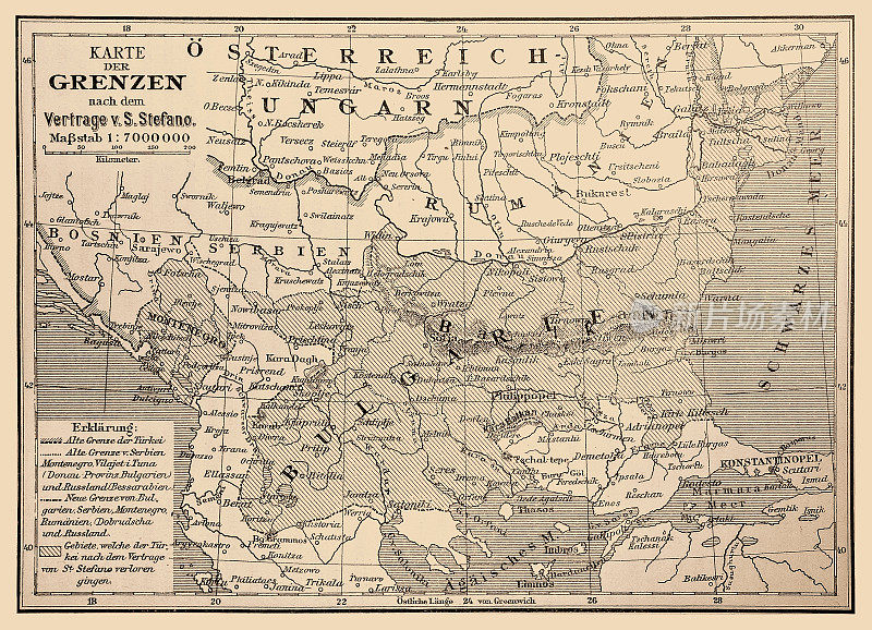 保加利亚，根据圣斯特凡诺条约，1878年3月