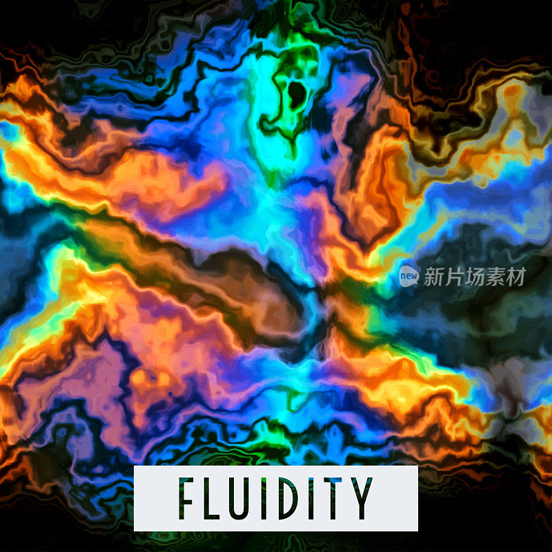 液体颜色熔化波流动液体运动抽象背景
