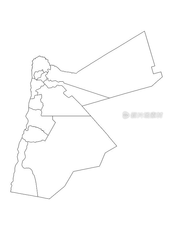 约旦各省地图