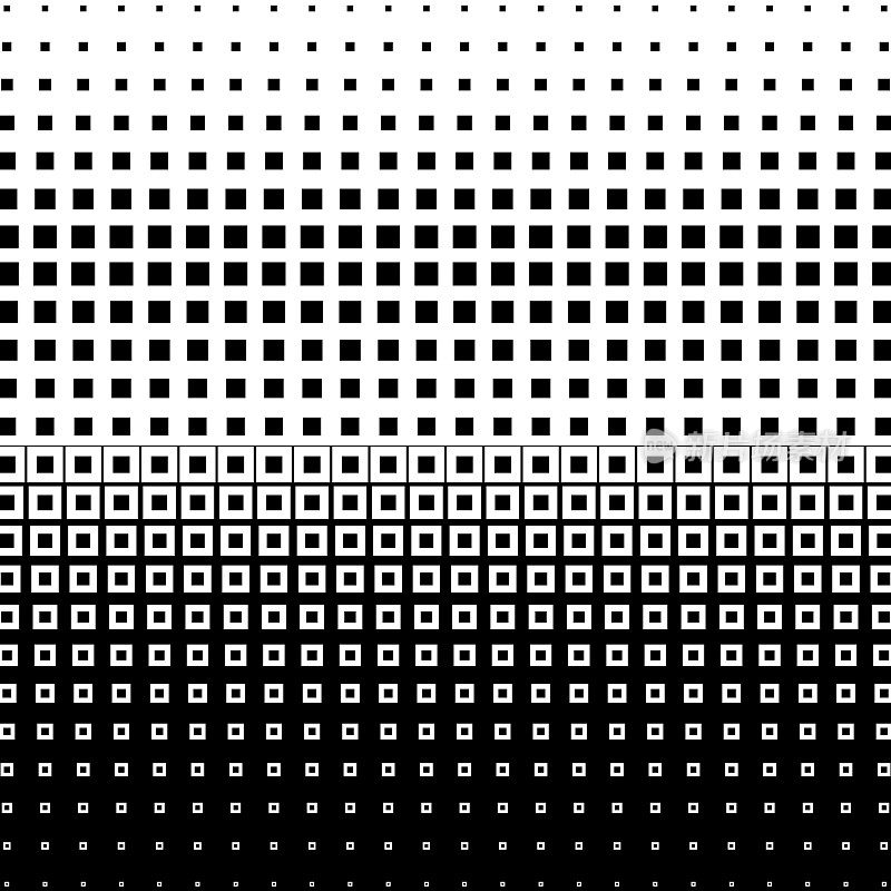 带有孔的正方形，垂直大小渐变创建从黑色到白色的渐变