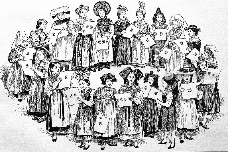4月1日纪念奥托・冯・俾斯麦的小夜曲，妇女圈。拿着信