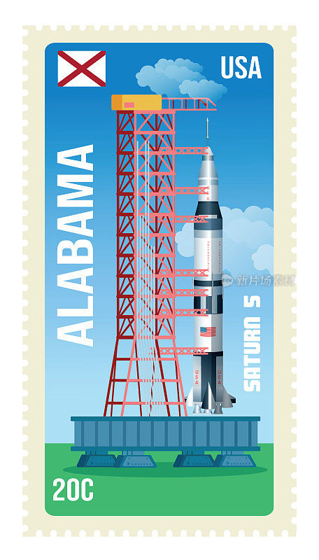 土星5号火箭邮票
