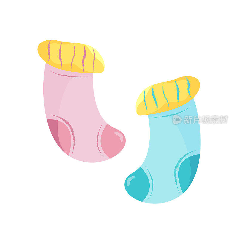 一套婴儿袜给刚出生的男孩和女孩
