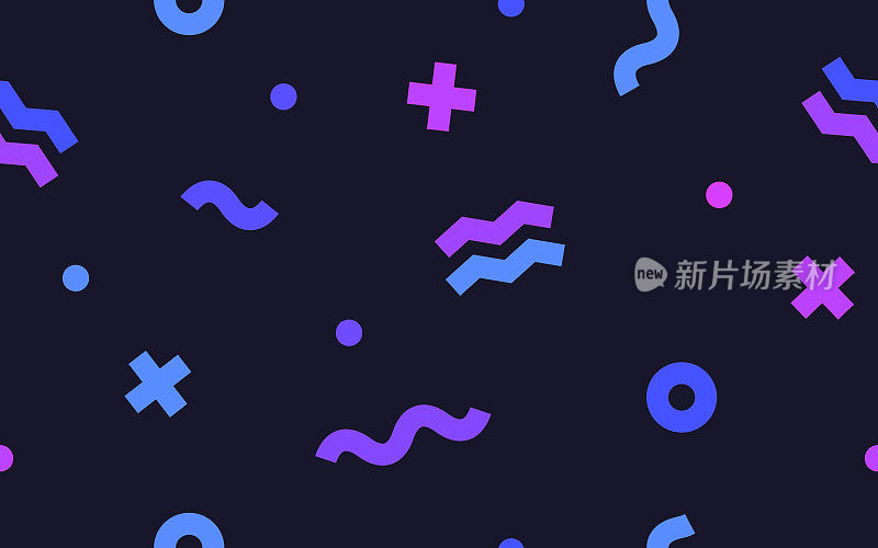 复古无缝线条图案背景