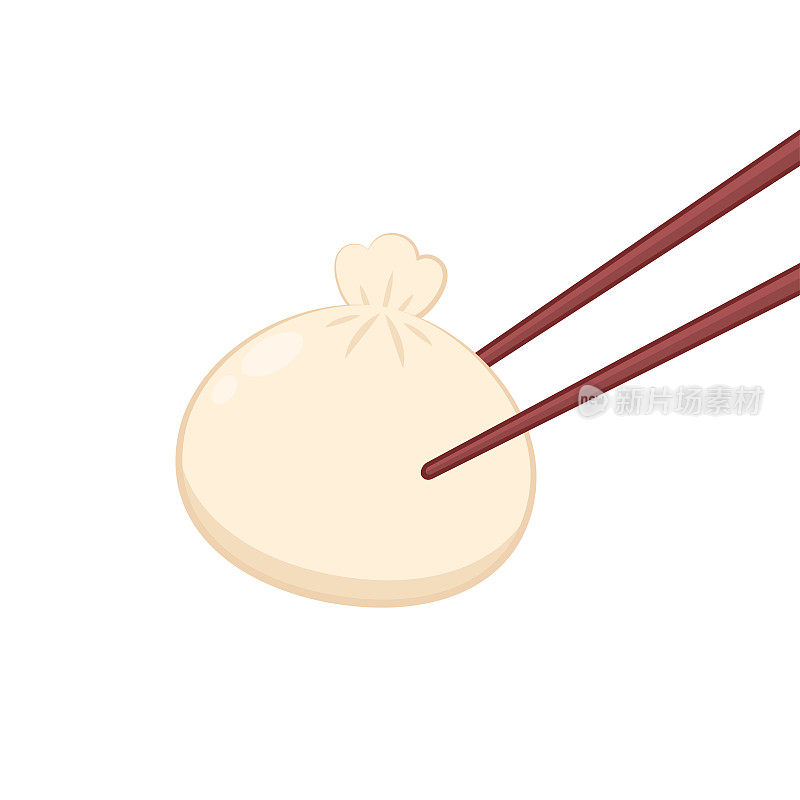 包子——中国包子线艺术的载体图标。包子是中国食物。