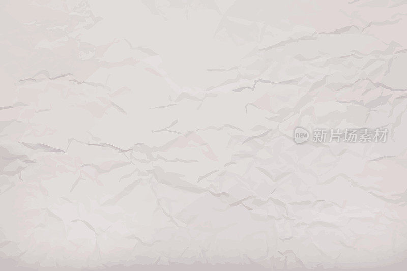 白色皱纸纹理背景。