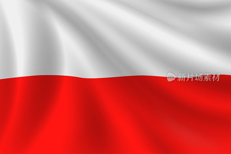 波兰国旗。波兰国旗。矢量标志背景。股票插图