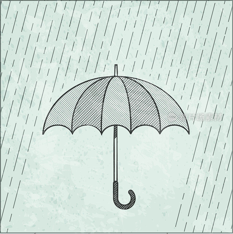 雨中伞的插图