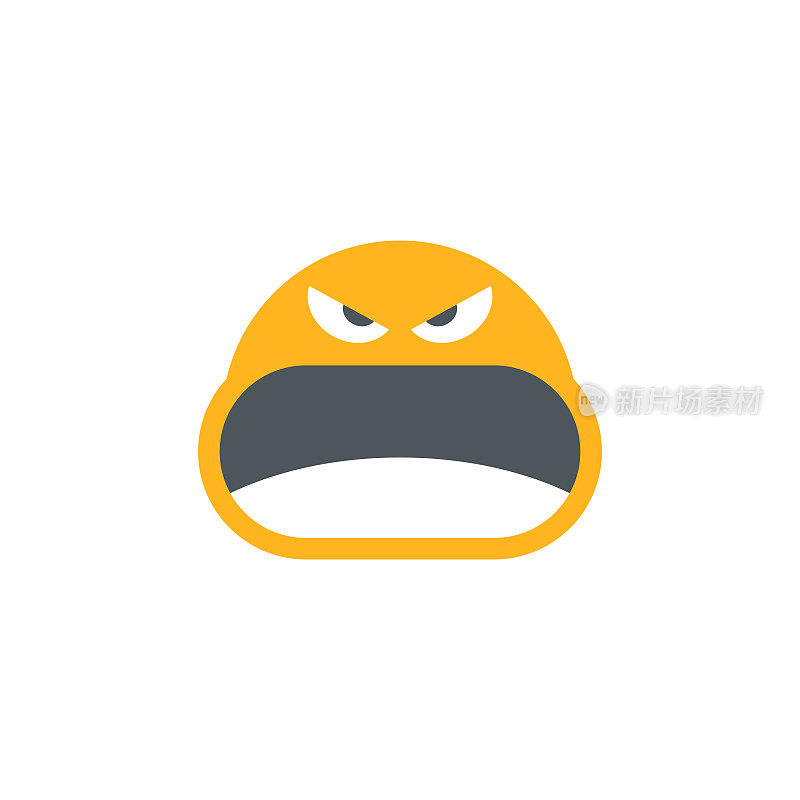 可爱的表情，愤怒的脸图标