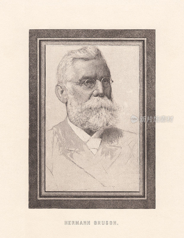 赫尔曼・格鲁森(1821-1895)，德国工程师和实业家，1896年出版
