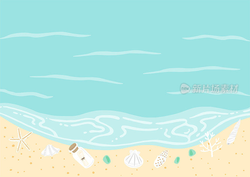 暑假，海边有贝壳和留言瓶