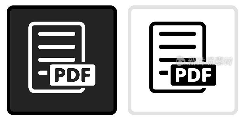 文档PDF图标在黑色按钮与白色滚动