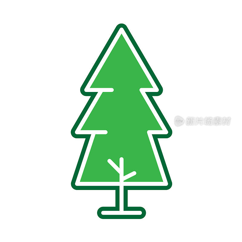 绿色的树图标。