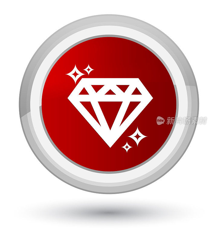 钻石图标prime红色圆形按钮