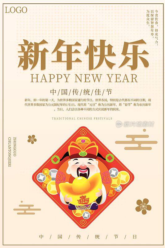 新年快乐海报