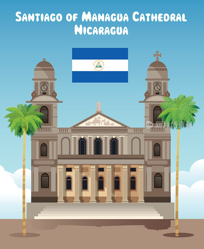尼加拉瓜，马那瓜大教堂圣地亚哥