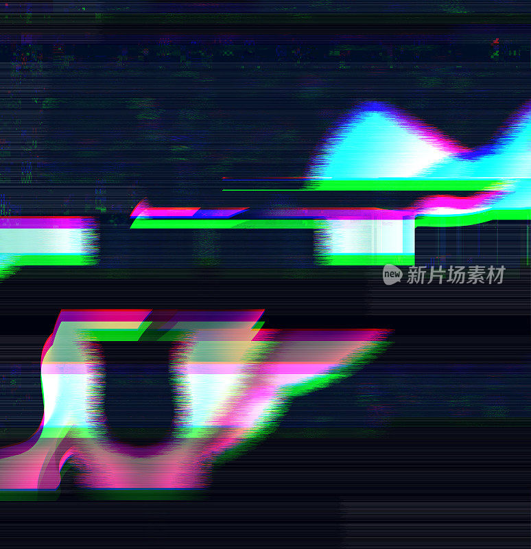 抽象glitch风格的插图背景