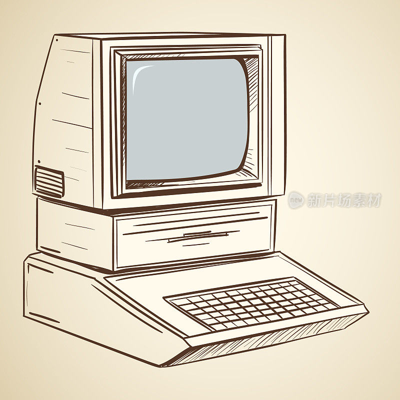 复古个人电脑的插图