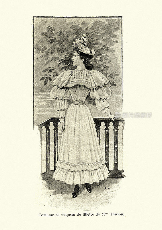 少女时尚，服装，1890年代维多利亚19世纪