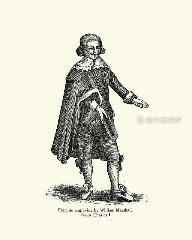男装，蕾丝领，斗篷，17世纪后期流行