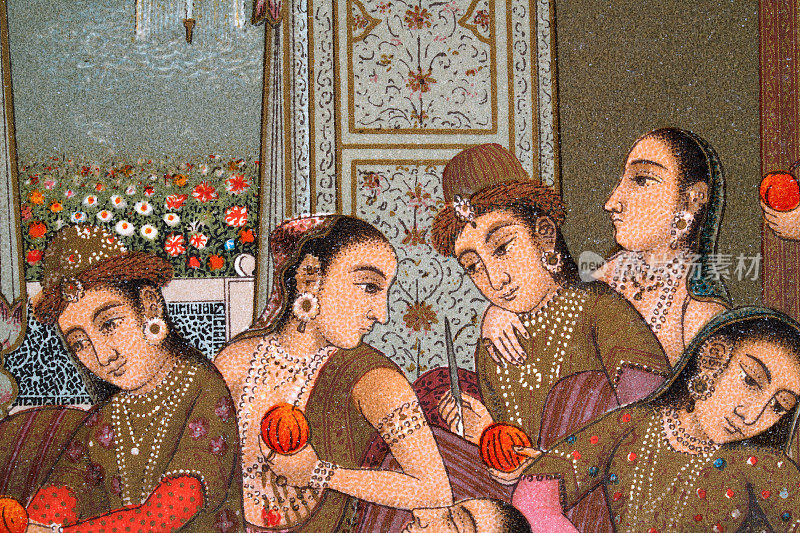 19世纪，莫卧儿帝国瑟拉格里奥的印度妇女