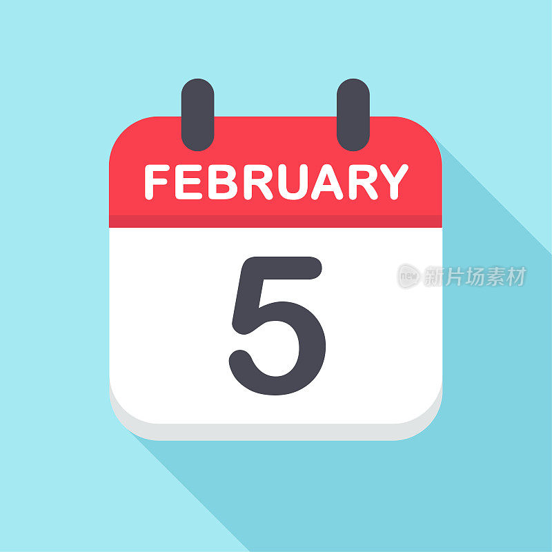2月5日-日历图标-新年