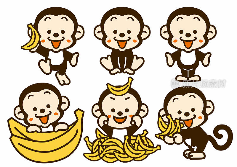 香蕉最喜欢的猴子姿势集合