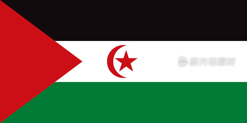 阿拉伯撒哈拉民主共和国非洲国旗