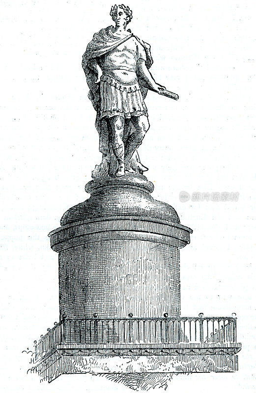 伦敦大火纪念碑-由克里斯多夫·雷恩曼爵士在柱子顶端的原始设计。
