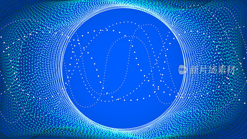 摘要几何科学组成-数字粒子和波。