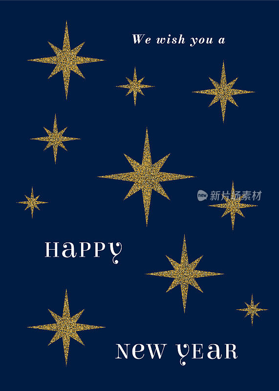 快乐的节日贺卡与现代几何背景。