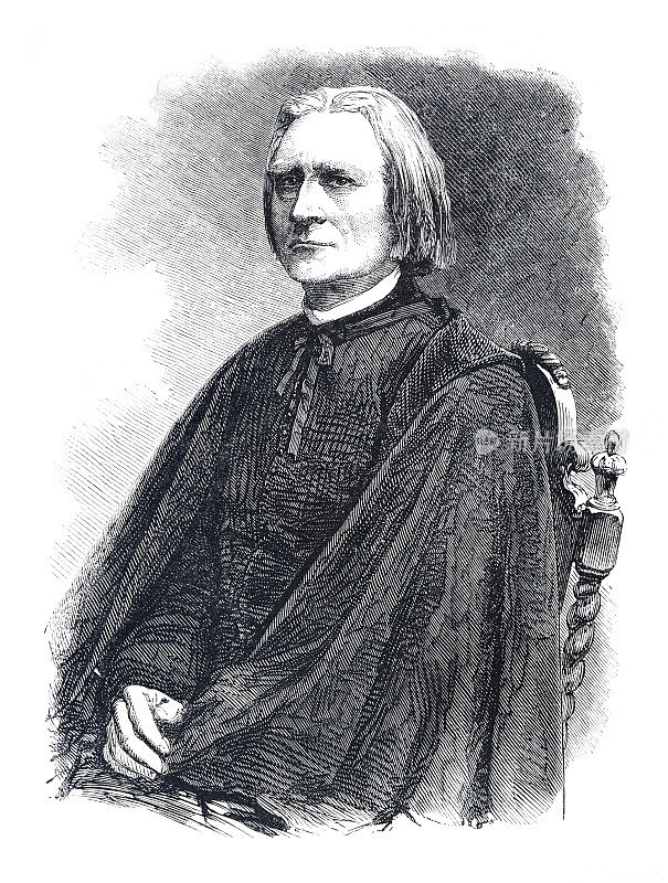 弗朗茨·李斯特匈牙利作曲家肖像1867